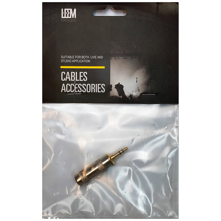 Leem 3.5mm Stereo Cable Jack Plug with Gold Tip (Pk-1)