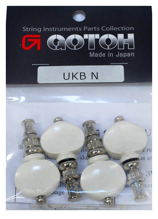 Gotoh AUKBN UKB Series Ukulele Tuning Machines in Nickel Finish (Set of 4)