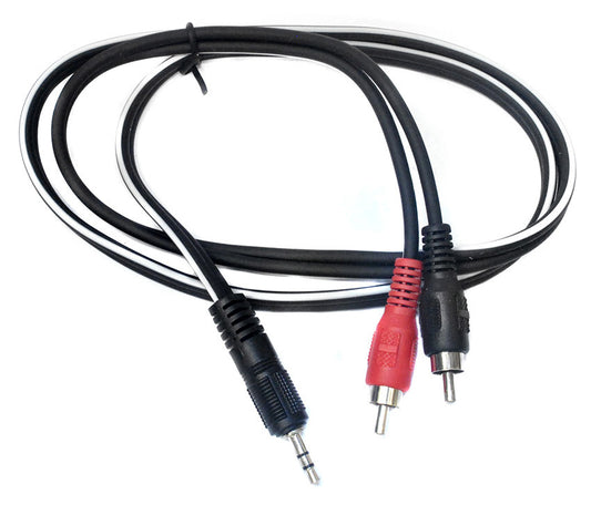 Leem 3ft Y-Cable (3.5mm Straight TRS - 2 x RCA Plugs)