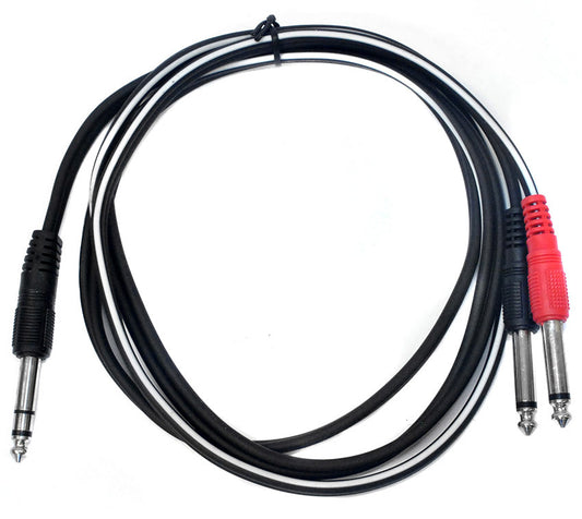 Leem 5ft Y-Cable (1/4" Straight TRS - 2 x 1/4" Straight TS)
