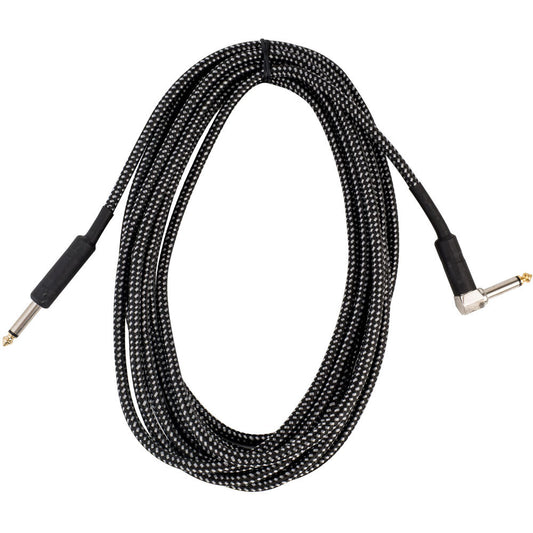Cascha CASHH2090 20ft Instrument Cable (1/4" Straight Plug - 1/4" Right-angled Plug)