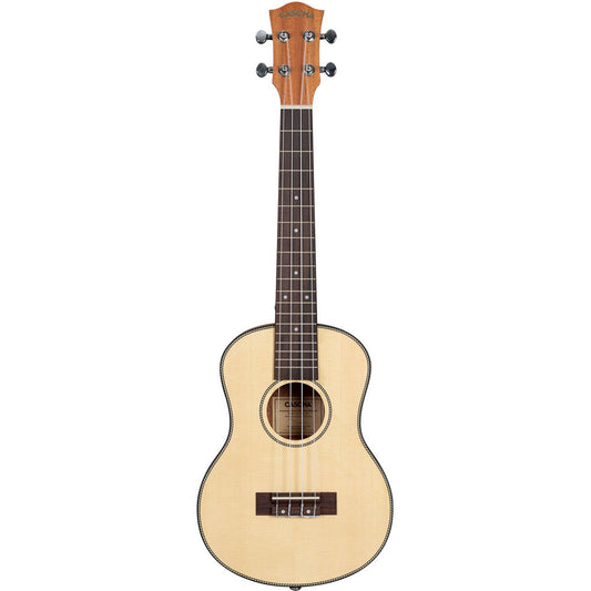 Cascha CASHH2154L Spruce Solid Top Series Left-Handed Tenor Ukulele in Natural Finish
