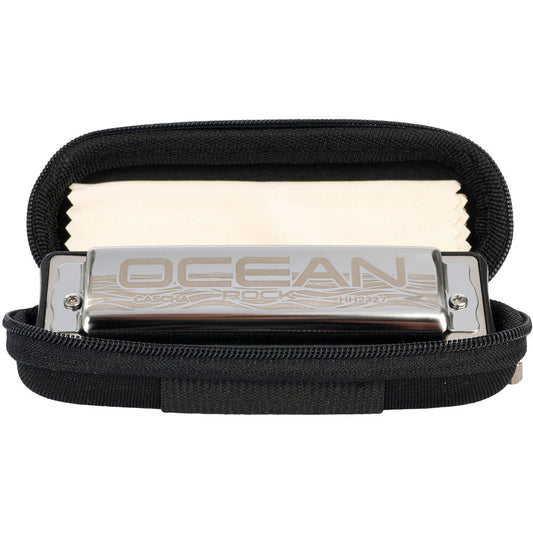 Cascha CASHH2327 Ocean Rock Series Blues Harmonica in the Key of C with Black Comb