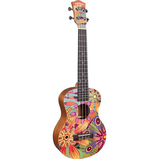 Cascha CASHH2611 Art Series Tenor Ukulele with Flowers Design