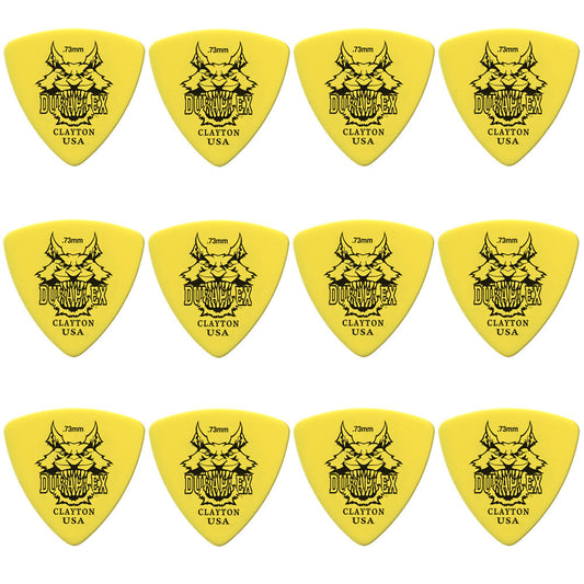 Clayton CLADXRT73 Duraplex Rounded Triangle Guitar Picks (0.73mm) - 12pk