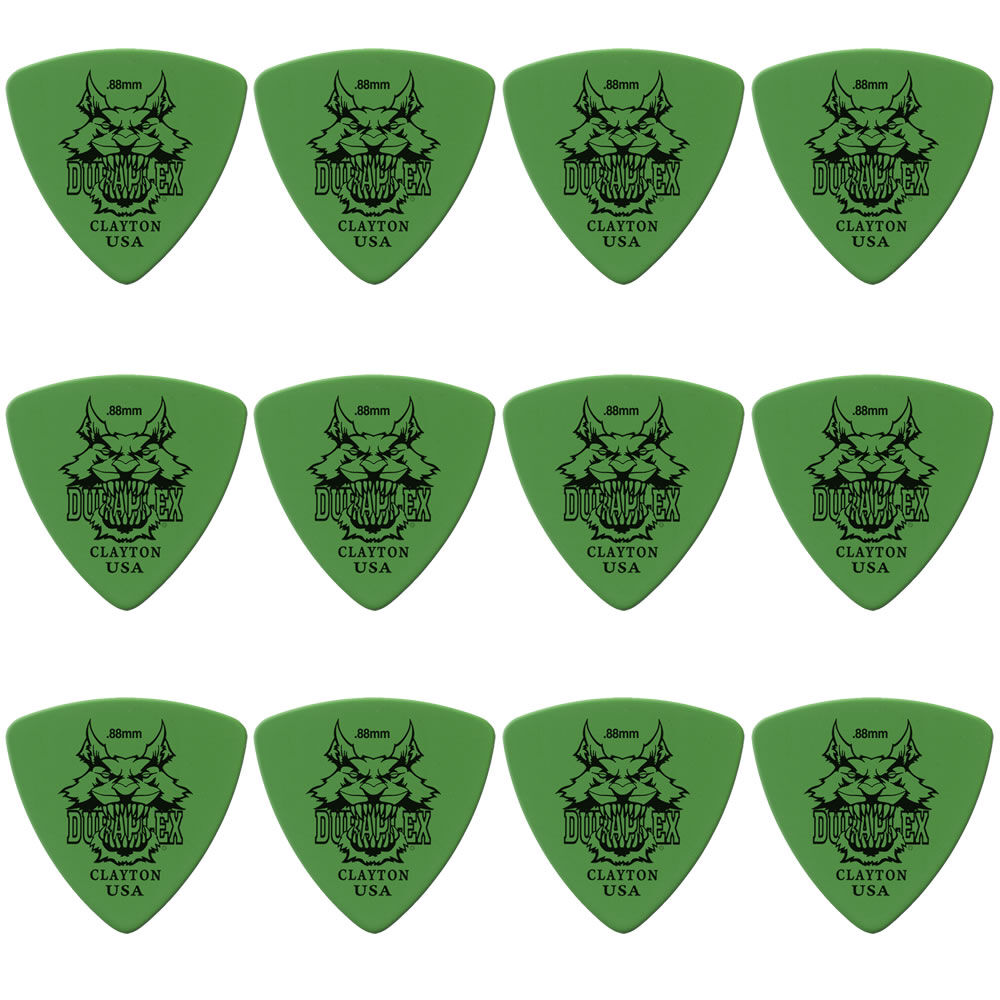 Clayton CLADXRT88 Duraplex Rounded Triangle Guitar Picks (0.88mm) - 12pk