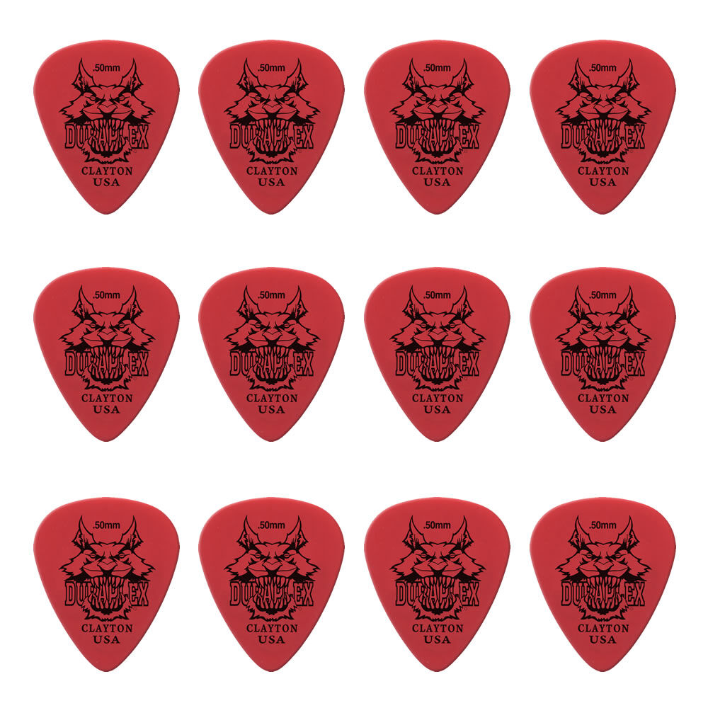 Clayton CLADXS50 Duraplex Standard Guitar Picks (0.50mm) - 12pk