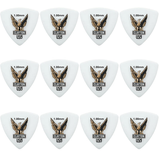 Clayton CLART100 Acetal Eagle Rounded Triangle Guitar Picks (1.00mm) - 12pk