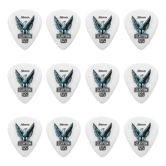 Clayton CLAS50 Acetal Eagle Standard Guitar Picks (0.50mm) - 12pk
