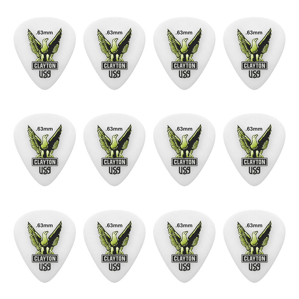Clayton CLAS63 Acetal Eagle Standard Guitar Picks (0.63mm) - 12pk