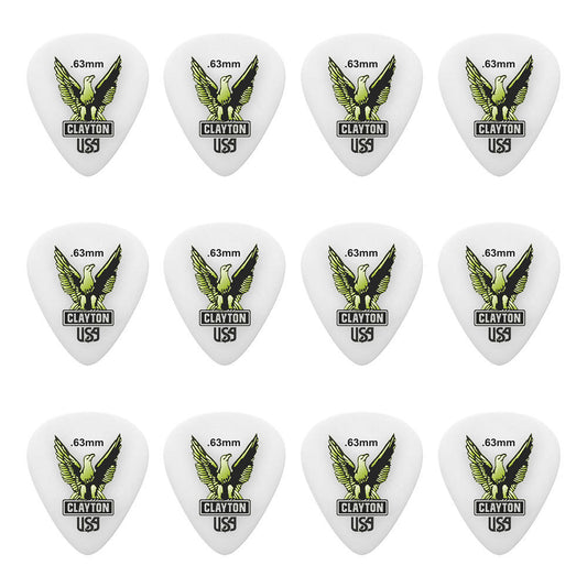 Clayton CLAS63 Acetal Eagle Standard Guitar Picks (0.63mm) - 12pk