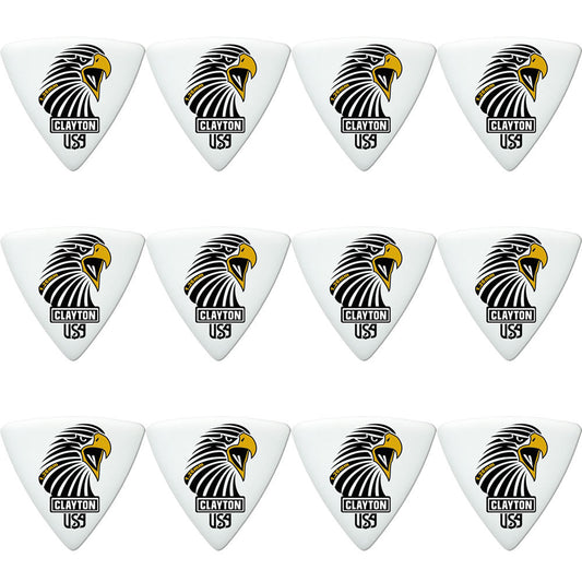 Clayton CLASART126 Acetal Eagle Sharp Triangle Guitar Picks (1.26mm) - 12pk