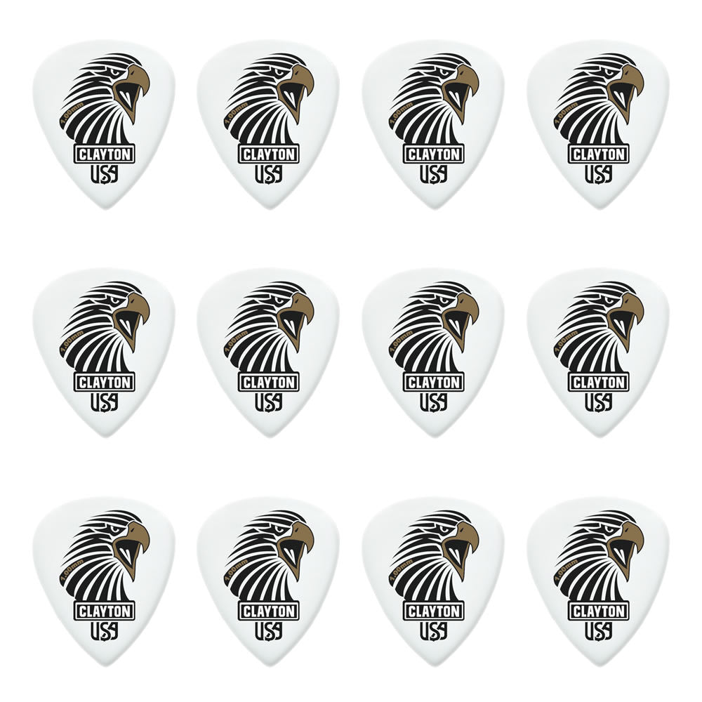 Clayton CLASAS100 Acetal Eagle Sharp Standard Picks 1.0mm (12 Pack)
