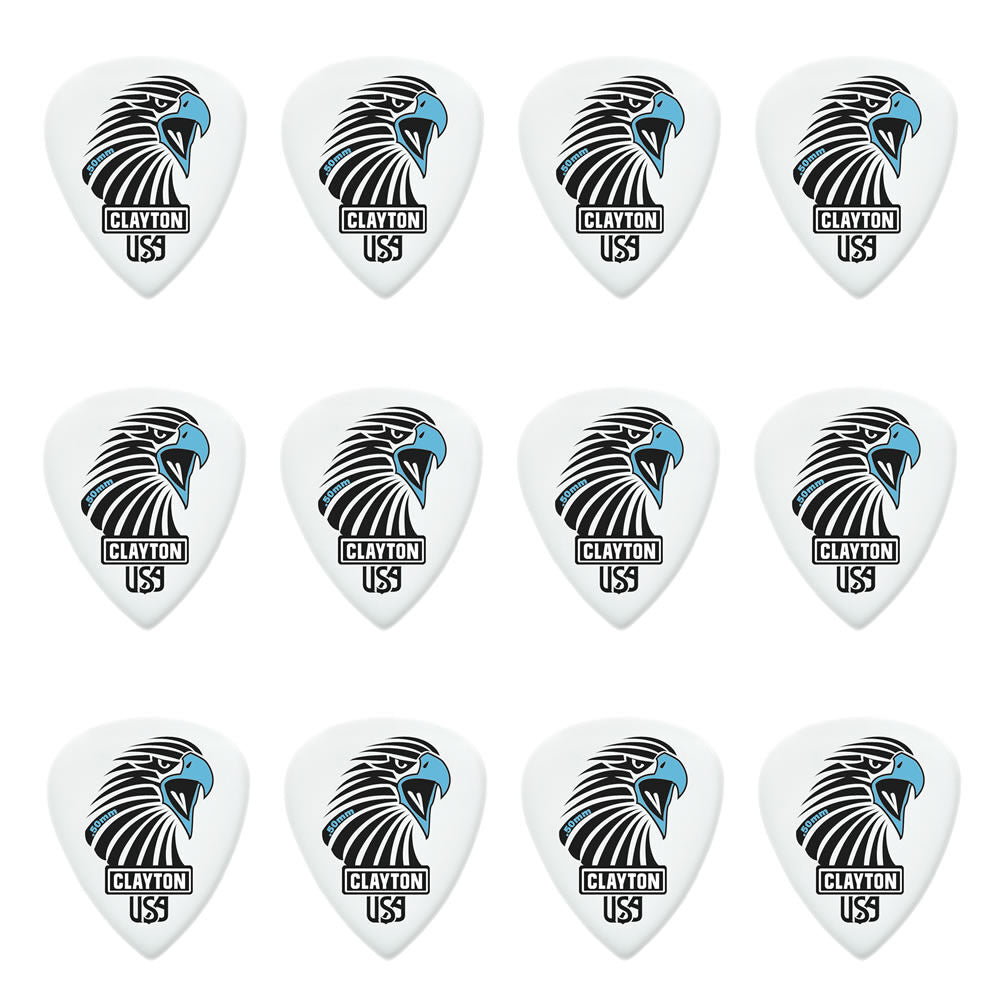 Clayton CLASAS50 Acetal Eagle Sharp Standard Guitar Picks (0.50mm) - 12pk