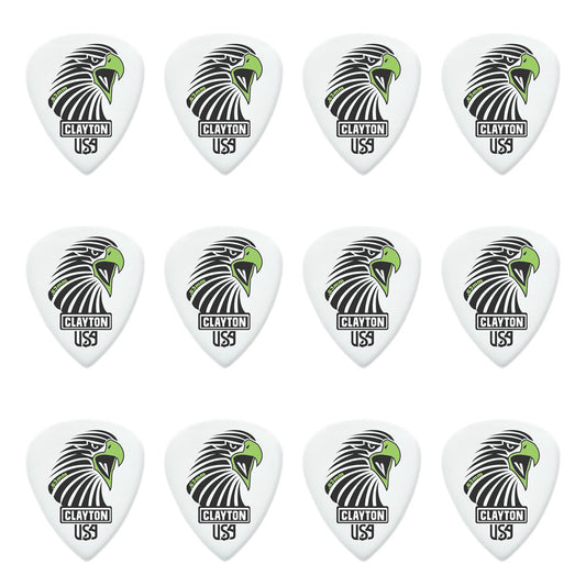 Clayton CLASAS63 Acetal Eagle Sharp Standard Guitar Picks (0.63mm) - 12pk