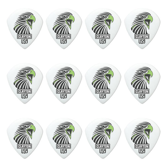 Clayton CLASAST63 Acetal Eagle Sharp Teardrop Guitar Picks (0.63mm) - 12pk