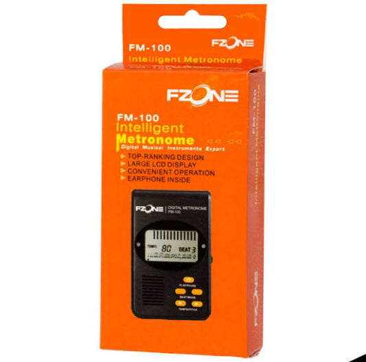 FZONE Digital Metronome with Earpiece & Speaker in Black