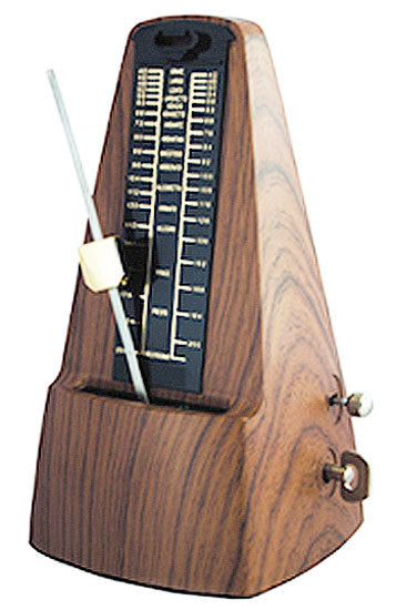 Cherry Metronome with Metal Mechanism & Bell in Light Walnut Plastic Casing