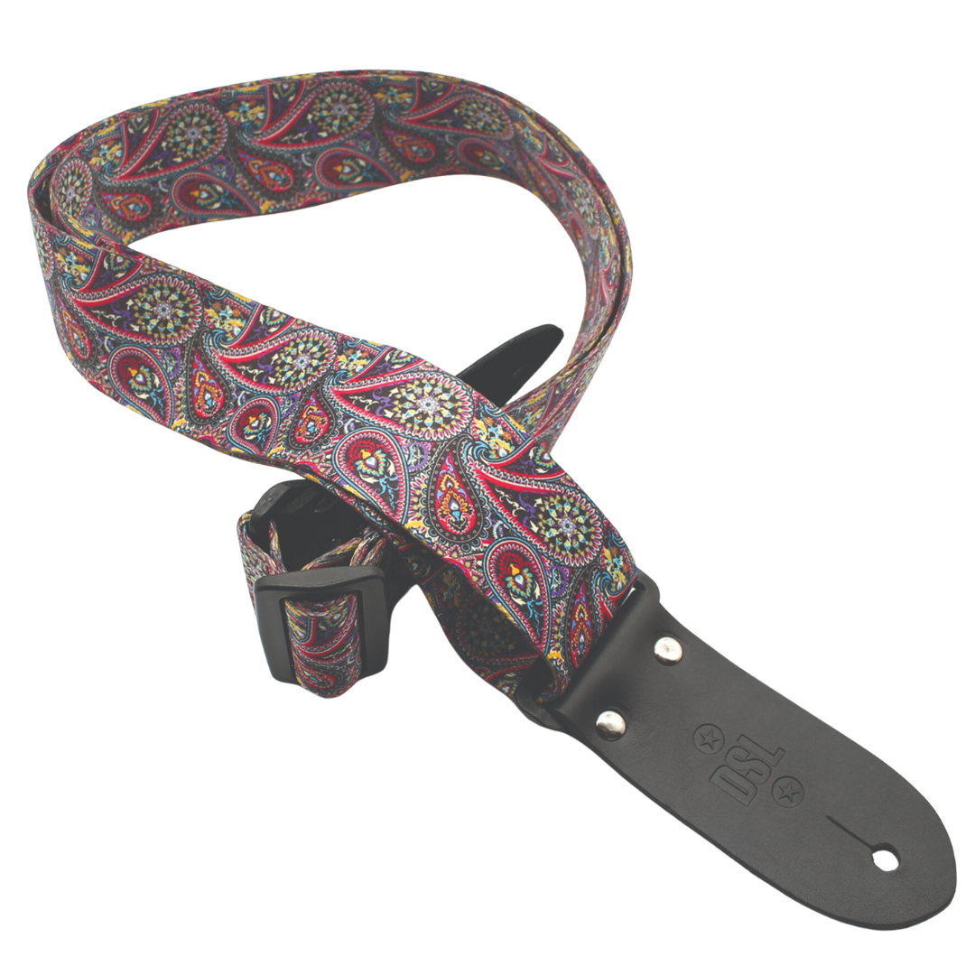 DSL DP20-PAIS-PURPLE Paisley Purple Digital Print Guitar Strap