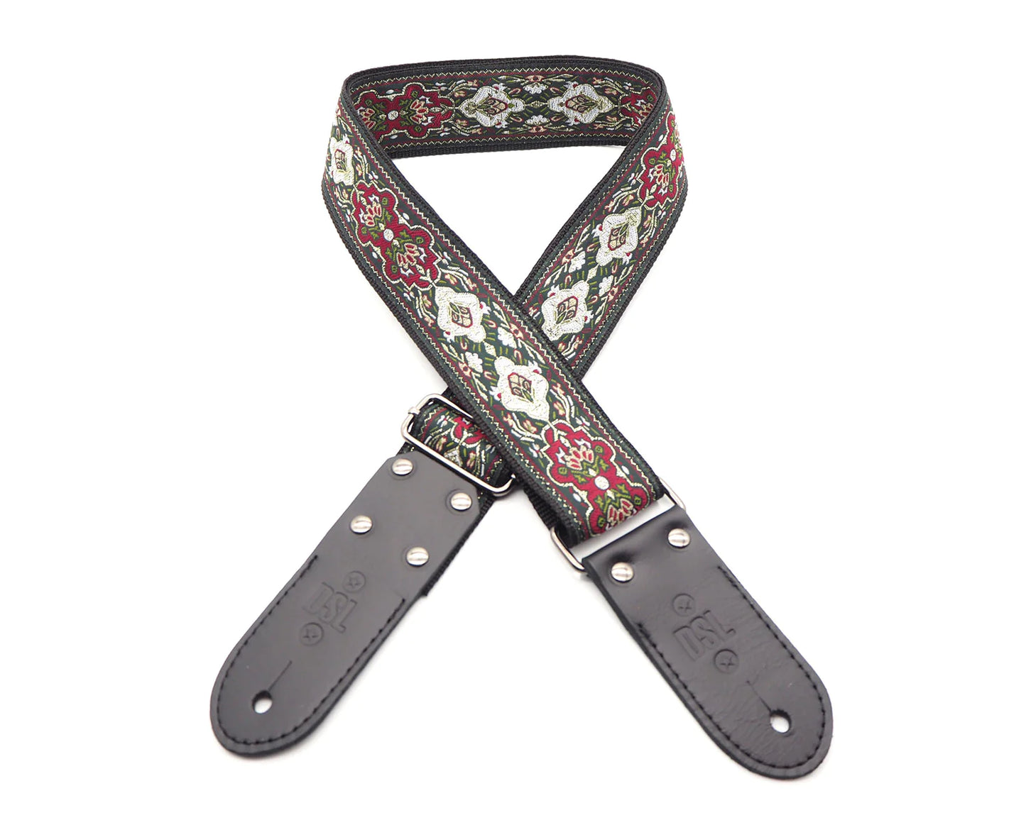 DSL JAC20 AZ-GREEN Green Jacquard Genuine Leather Strap