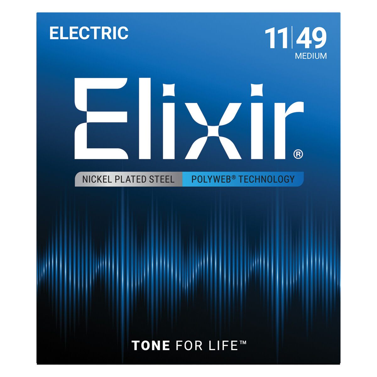 Elixir 12100 Polyweb Electric Guitar Strings - Medium 11-49