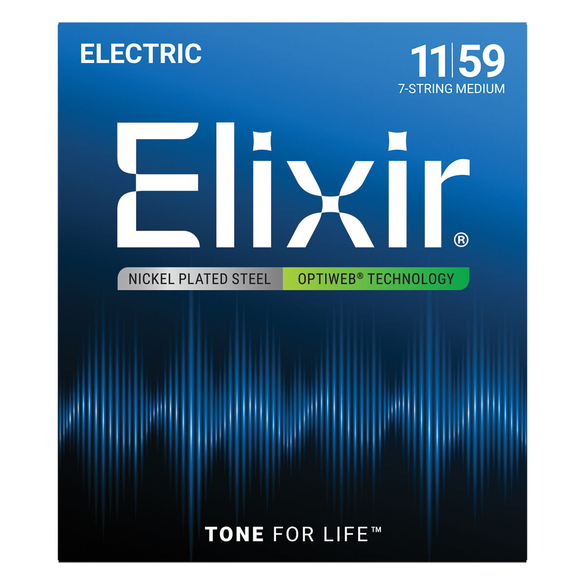 Elixir 19106 Optiweb 7-String Electric Guitar Strings - Medium 11-59
