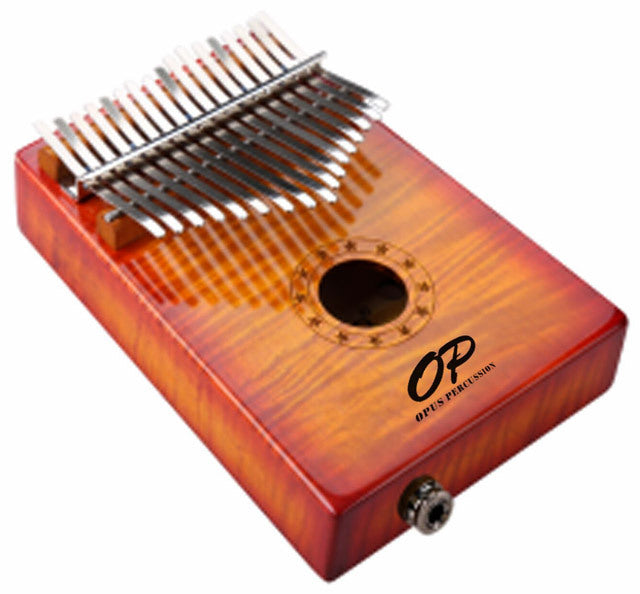 Opus Percussion EK17CCMSE 17-Key Curly Maple Kalimba with Pickup in Sunburst Gloss
