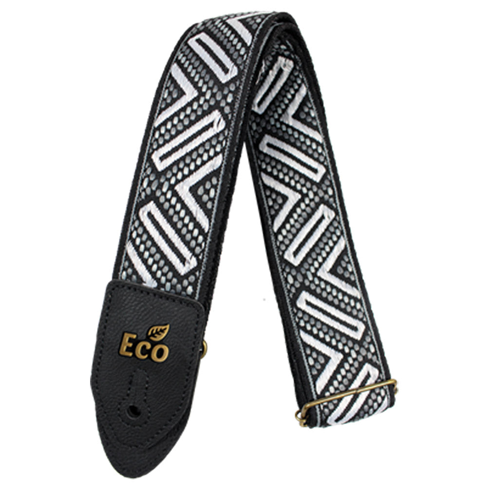 EcoStrap Guitar Strap – EcoJacq – JACQ 05 Black/White