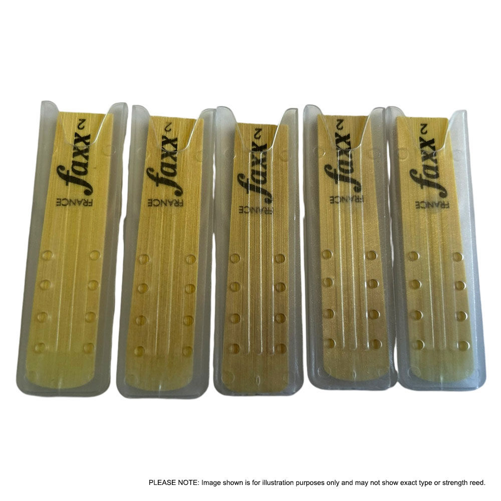 Faxx Tenor Saxophone Cane Reeds, Size 3 (5-Pack)