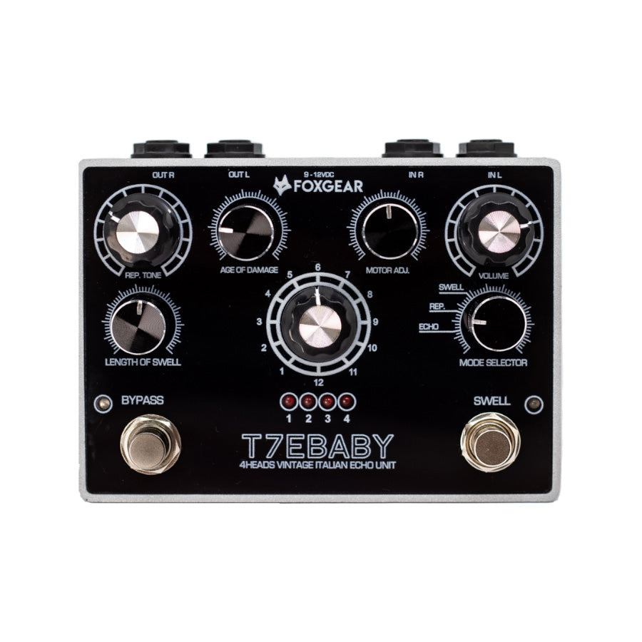 Foxgear T7E Baby Stereo 4-Head Vintage Italian Echo Effects Pedal