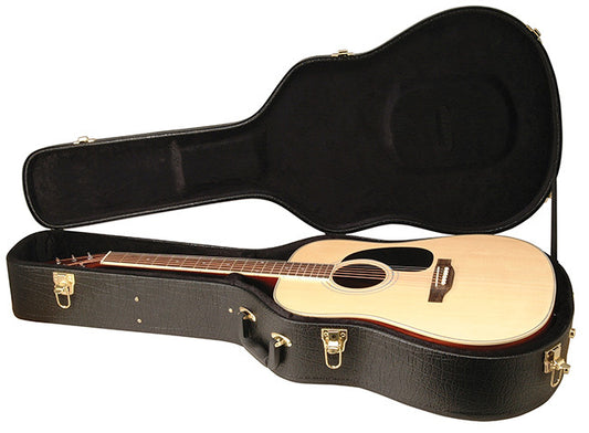 On Stage GCA5000B Hardshell Acoustic Guitar Case in Black