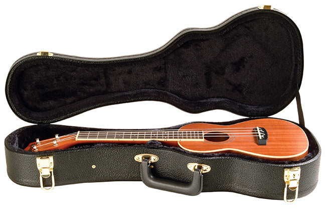 On Stage GCU4004 Shaped Concert Ukulele Hardcase in Black