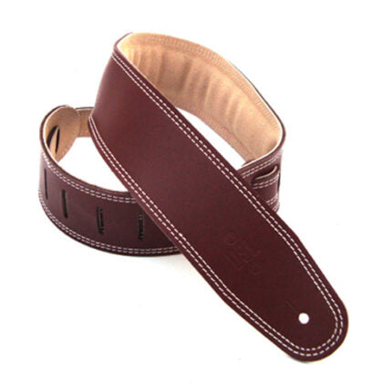 DSL GES25-16-3 2.5" Maroon/Beige Padded Suede/Leather Strap
