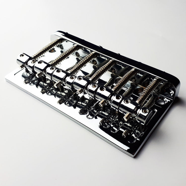 GT GTBB010CR Bass Bridge with Brass Saddles in Chrome Finish (6-String)