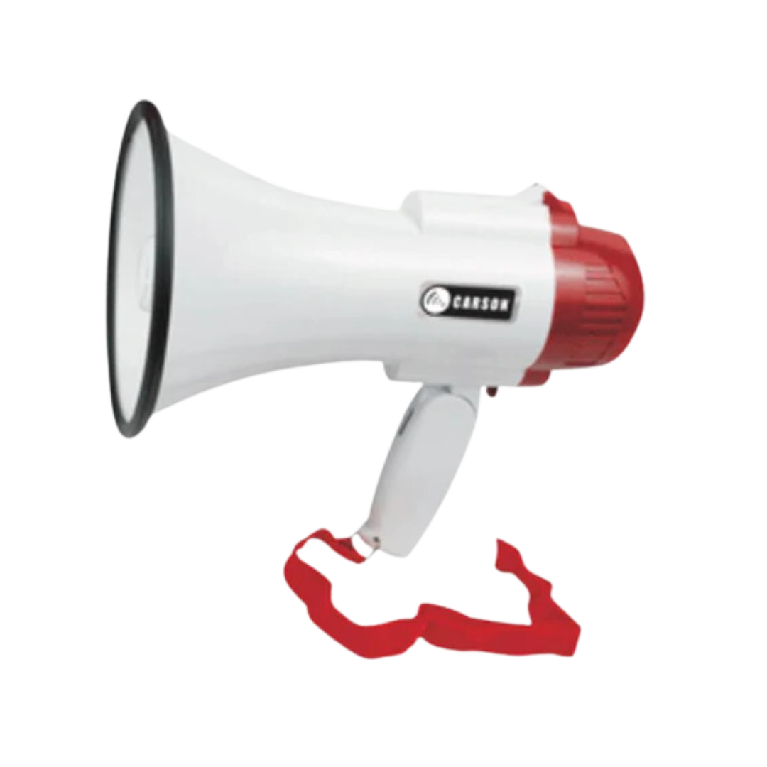 Carson GTC504R 15W White Portable Megaphone