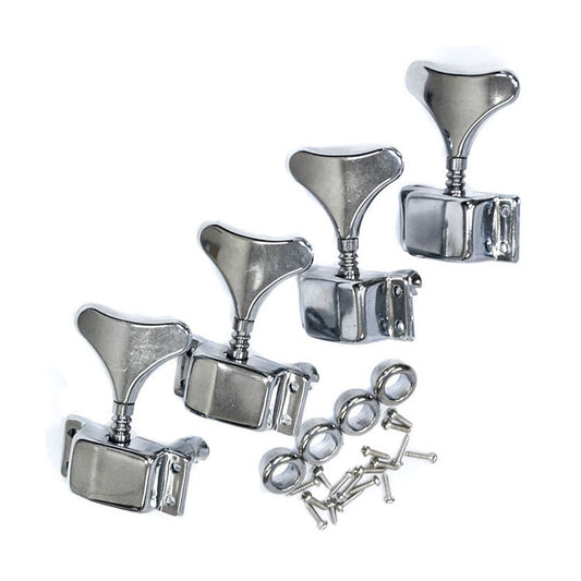 GT GTD28CR Electric Bass Guitar Covered Tuning Machines in Chrome Finish (2+2)