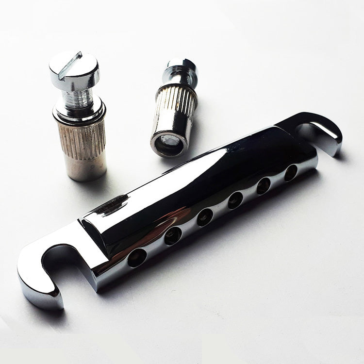 GT GTE31CR Vintage LP-Style Solidbody Electric Guitar Stop Tailpiece in Chrome Finish
