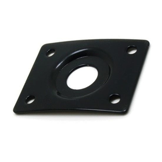 GT GTF47BK Rectangular Metal Jack Plate with Recessed Jack Input in Black Finish (Pk-1)