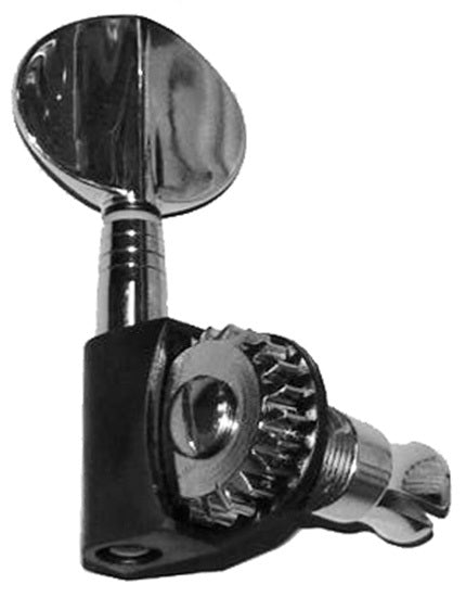 GT GTJB300CR/4 Electric Bass Guitar Open Gear Tuning Machines in Black/Chrome Finish (4-Inline)