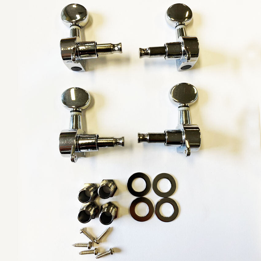 GT GTPS3CR Ukulele Sealed Tuning Machines in Chrome Finish (Set of 4)