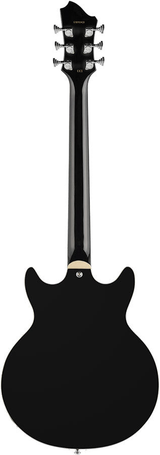 Hagstrom Alvar Semi-Hollow Guitar in Black Gloss