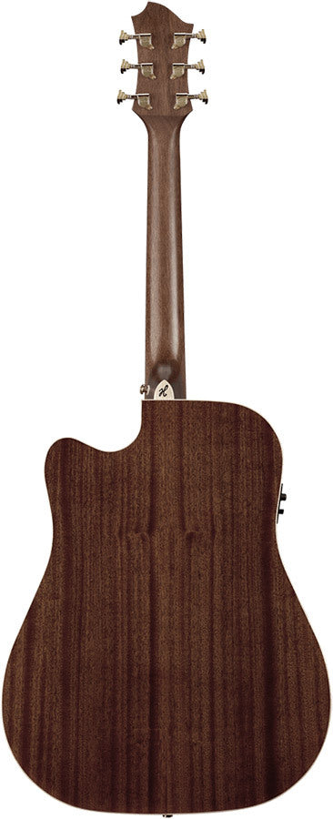 Hagstrom Elfdalia II Series Dreadnought Acoustic Electric Guitar with Cutaway in Natural