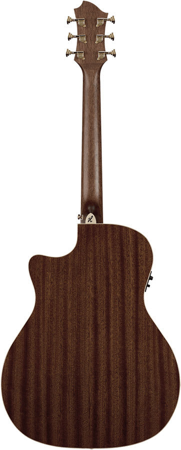 Hagstrom Elfdalia II Series Grand Auditorium AC/EL Guitar with Cutaway in Natural
