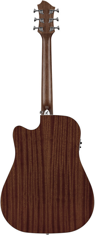 Hagstrom Siljan II Series Dreadnought Acoustic Electric Guitar with Cutaway in Tobacco Sunburst