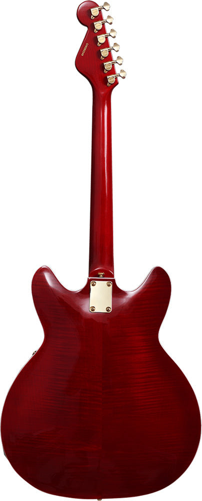 Hagstrom 67' Viking II Semi-Hollow Guitar in Wild Cherry Transparent