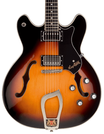 Hagstrom Viking Semi-Hollow Guitar in Tobacco Sunburst Gloss