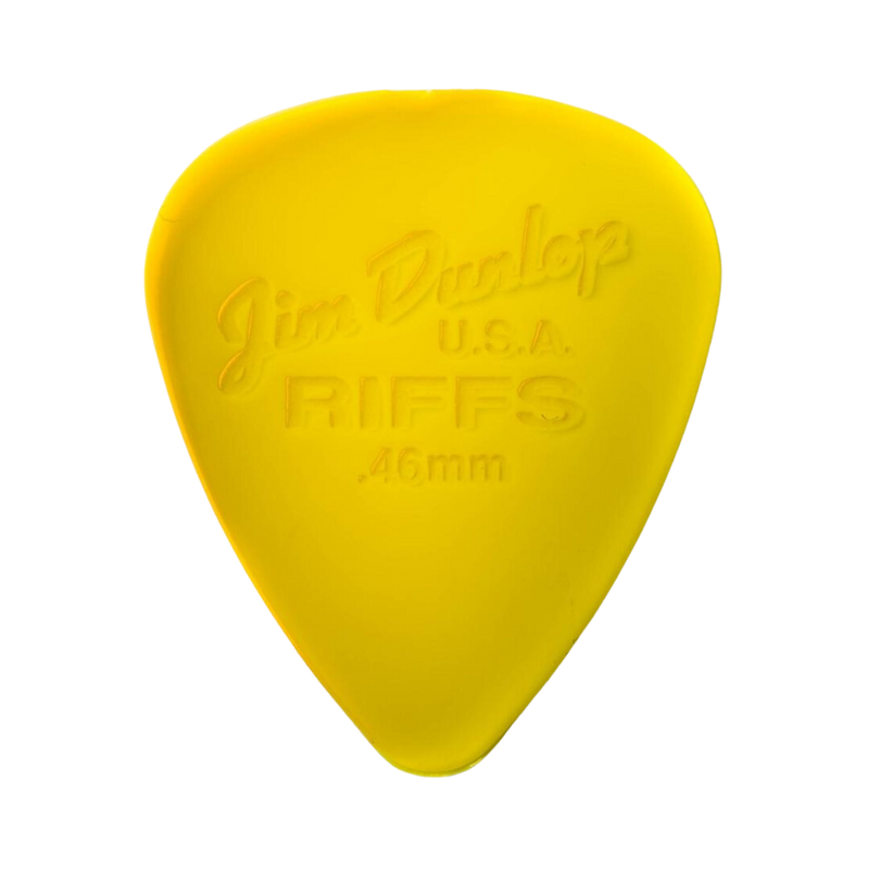 Dunlop Riffs .46mm Yellow Nylon Standard Pick (Single)