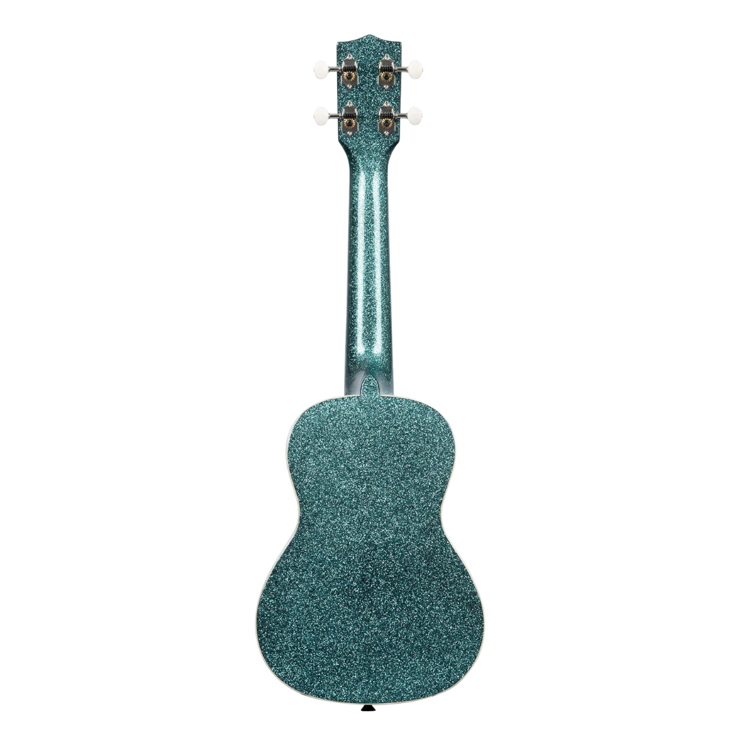 Kala KA-SPRK-AQUA Rhapsody in Blue Sparkle Concert Ukulele