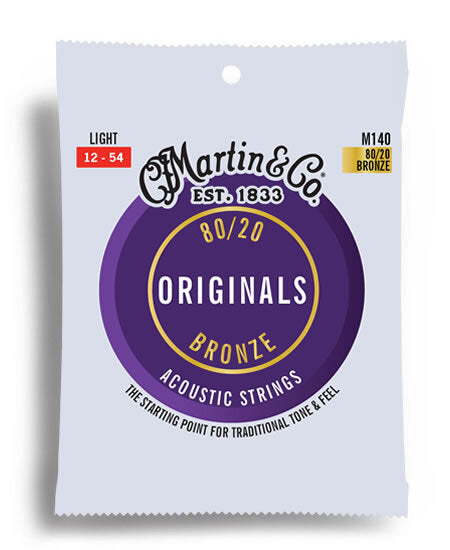 Martin Originals 80/20 Bronze Light Acoustic Guitar String Set (12-54)
