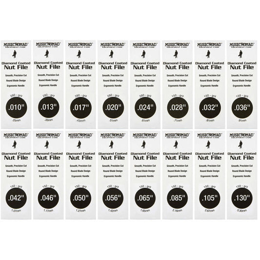 Music Nomad MN676 Diamond Coated Nut File Complete Shop Set (16-Pce)